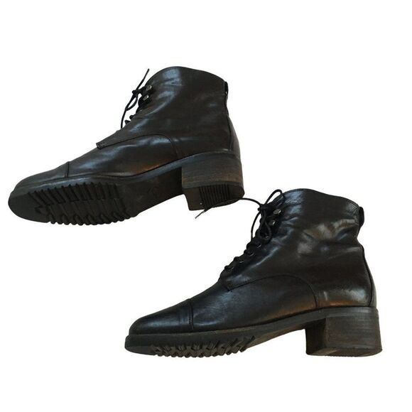 Vibram Ankle Boots 36 EU Black Leather Fur - Picture 5 of 14